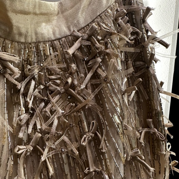 REDValentino gold and cream sequin bow skirt - Picture 3 of 3